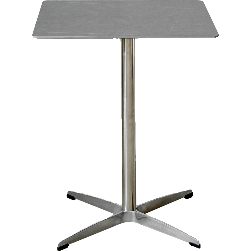 工业风纯色小方桌商业岩板餐桌可定制桌子多尺寸接待桌椅子组合 - 图3