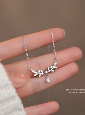 月桂花LINGXU925轻奢锁骨链女银