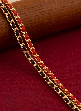 【AB链款法国红绳】极细幸运金色红绳手链redline手绳转运手串女