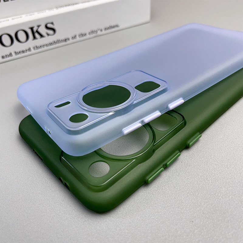 适用华为P60手机壳新款超薄P60Pro保护套透黑全包边防摔防指纹P60Art磨砂软壳简约个性TPU外壳5g - 图1