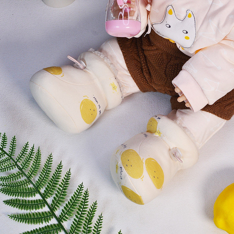 冬季新款婴儿棉鞋加绒保暖新生儿毛蹄子婴幼儿脚套宝宝步前鞋加厚,淘宝优惠券,粉丝福利购,淘宝优惠卷