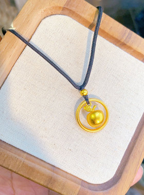 2025新款苹果吊坠女高保色项链平安夜圣诞节礼物送闺蜜送女友