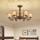 Solid wood retro style flower chandelier French medieval lamp