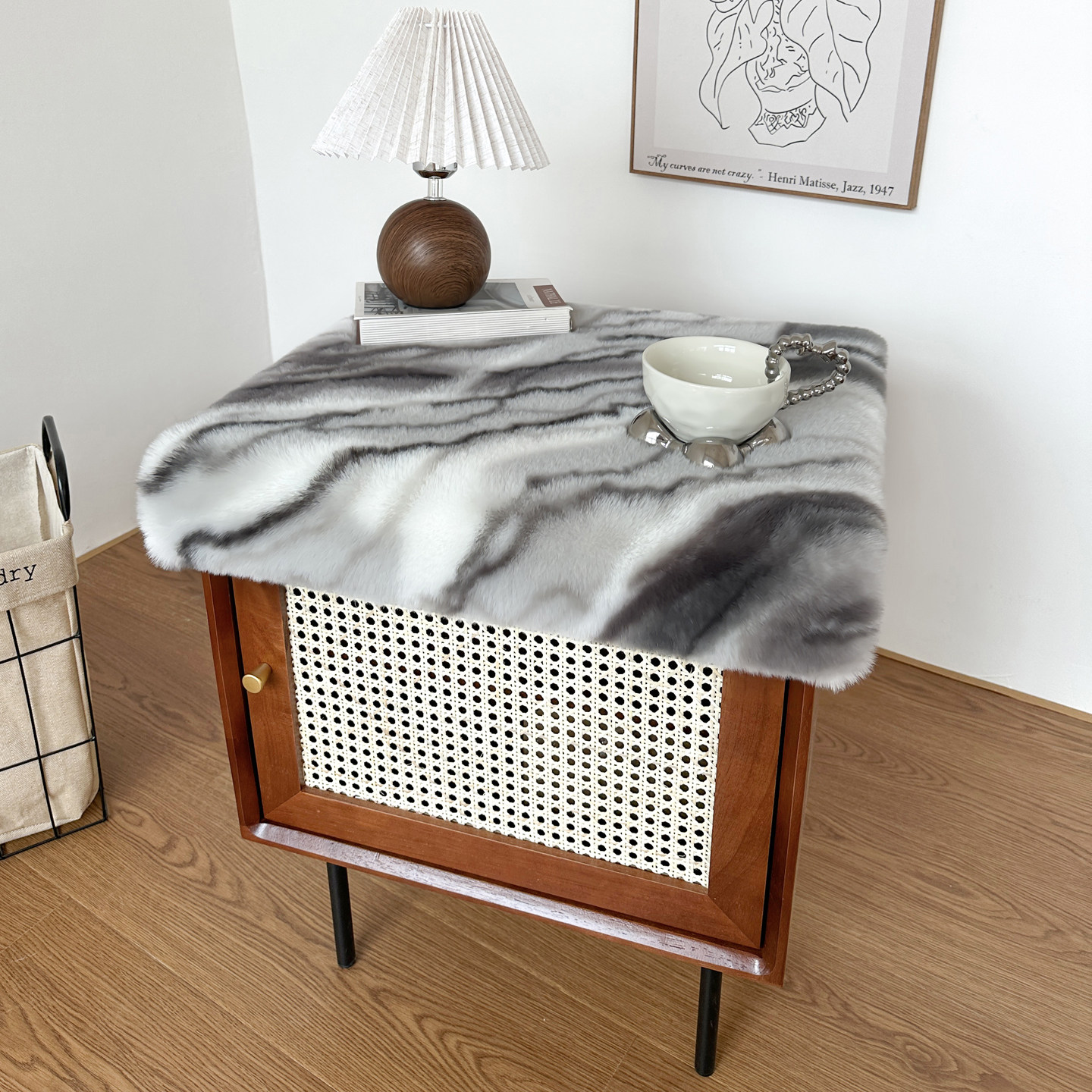 兔毛绒床头柜盖布短毛绒卧室桌垫餐桌书桌茶几台垫椅垫展台装饰垫,淘宝优惠券,粉丝福利购,淘宝优惠卷