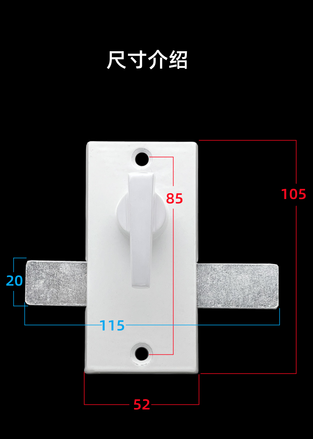 三角钥匙白色隔断门锁公共卫生间锁火车锁厕所有人无人指示锁-图2