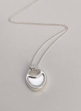 韩国ins小众马鞍包不规则吊坠长款项链女冷淡风高级感秋冬毛衣链