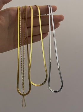 欧美ins谷爱凌蛇骨链不掉色