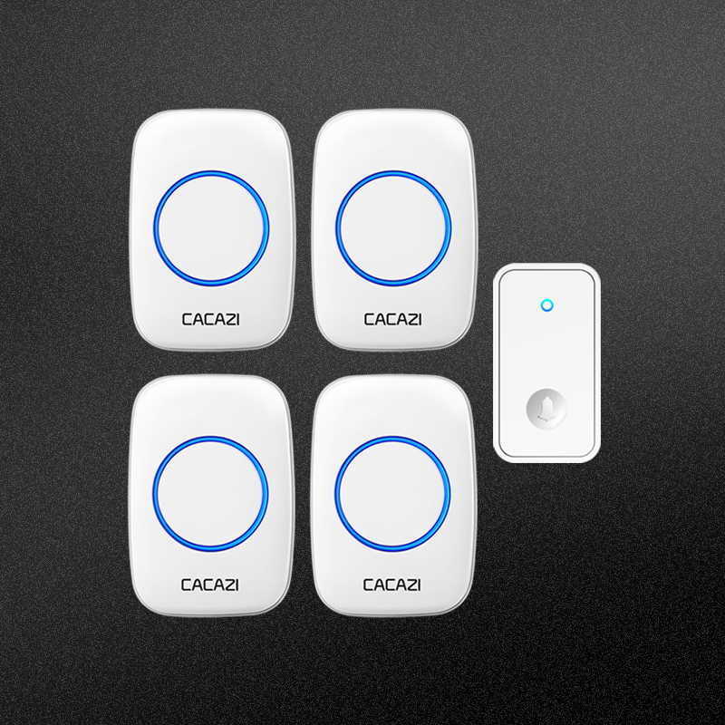 不用电池门铃无线家用远距离遥控老人呼叫器防水智能自发电一拖四 - 图0