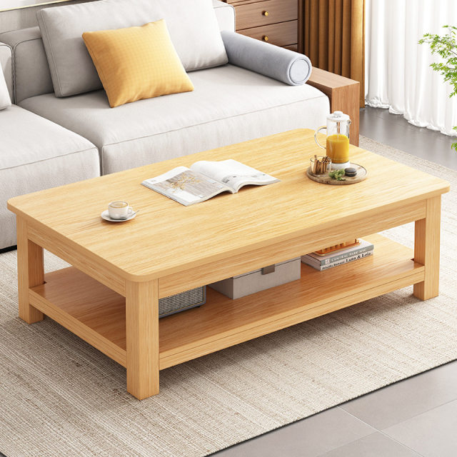 Coffee table modern minimalist living room tea table small apartment household simple coffee table small side table rental double-layer Nordic style