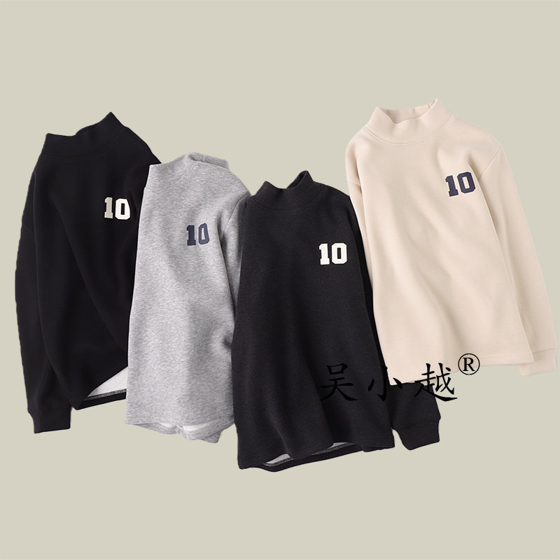 吴小越w1812男童秋冬中领加厚石墨烯韩版t恤长袖中大童儿童打底衫,淘宝优惠券,粉丝福利购,淘宝优惠卷