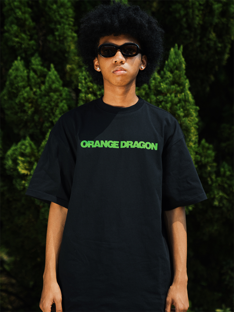 恤 T 纯棉宽松夏季短袖 印花圆领 LOGO 基础 春 2022 DRAGON ORANGE OD 恤 T 纯棉宽松夏季短袖 印花圆领 LOGO 基础 春 2022 DRAGON ORANGE OD