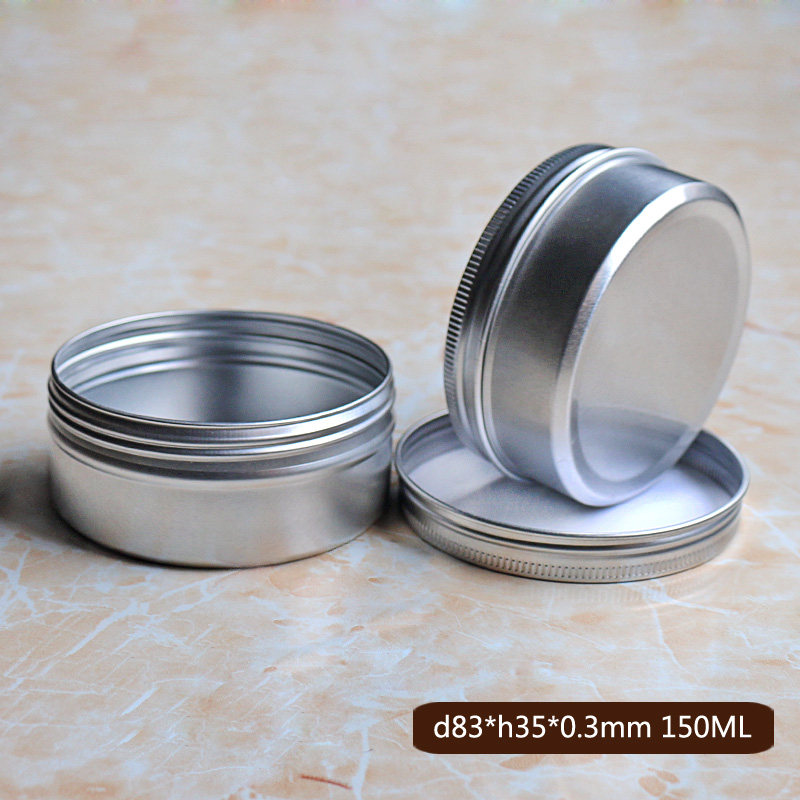圆形100ml至250ml铝盒铝制分装盒膏霜分装盒螺纹便携金属盒包装圆,淘宝优惠券,粉丝福利购,淘宝优惠卷