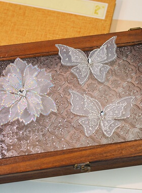 水钻蝴蝶花朵组合边夹轻奢立体