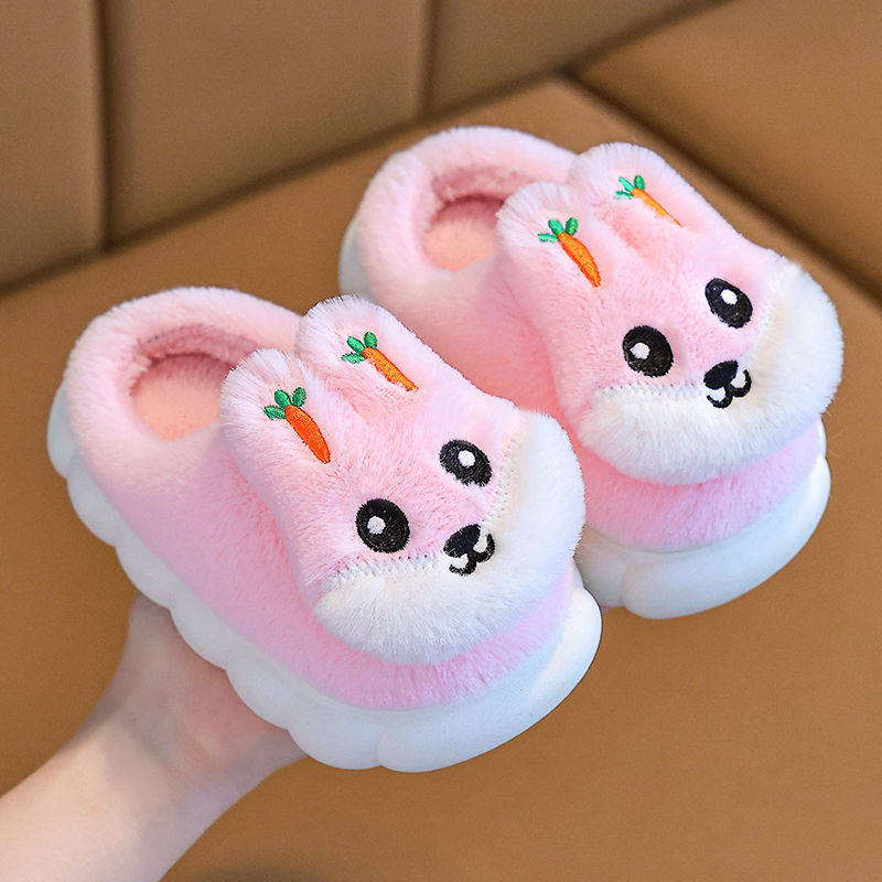 儿童棉拖鞋女童秋冬季新款居家室内厚底防滑保暖可爱卡通兔子棉鞋,淘宝优惠券,粉丝福利购,淘宝优惠卷