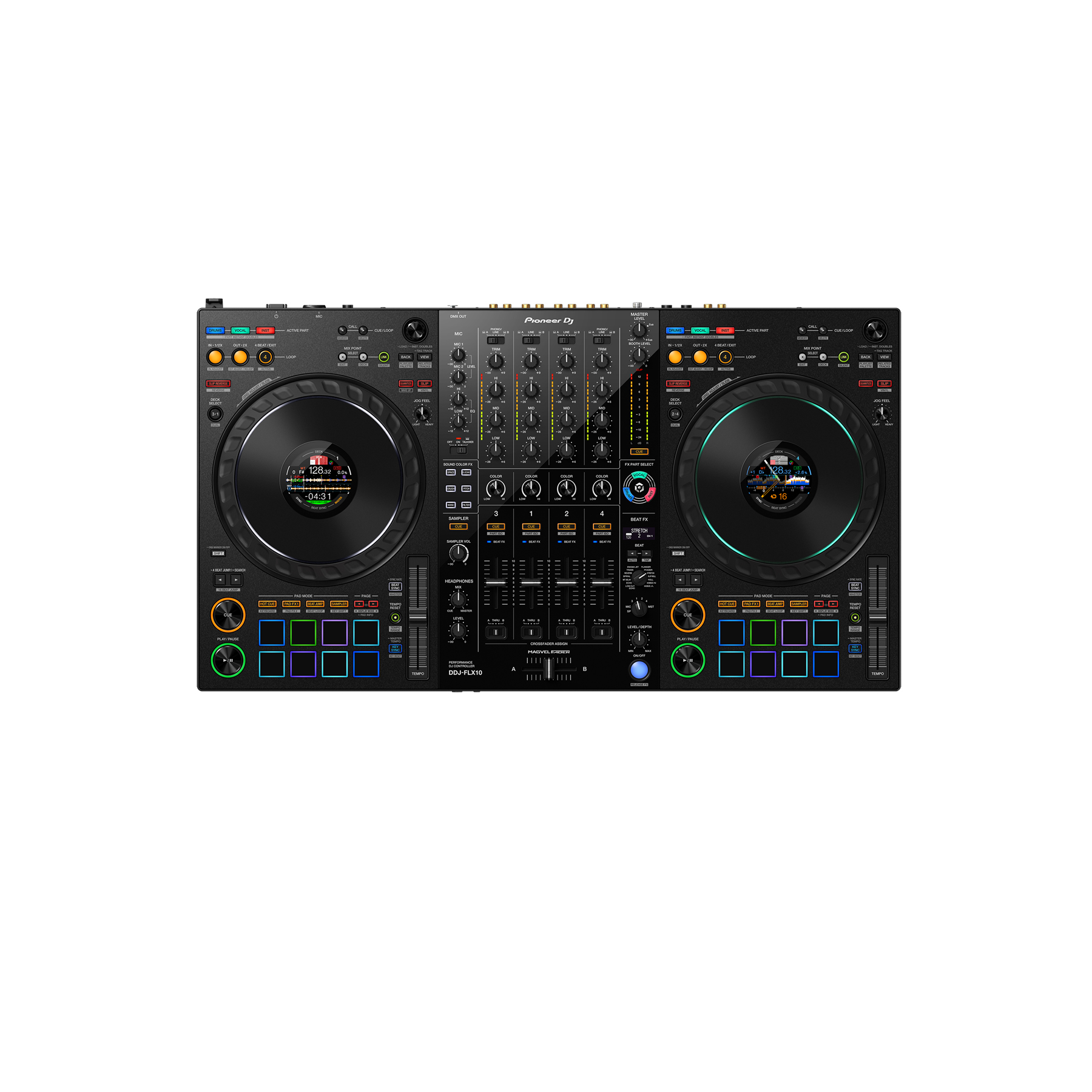 Pioneer DJ/先锋DJ四通道数码DJ控制器DDJ-FLX10打碟机 一体机 - 图3