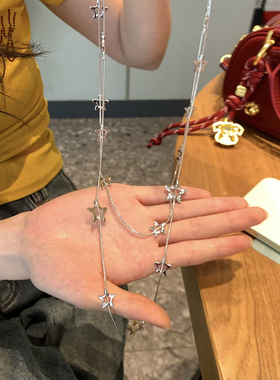 星星项链女轻奢小众叠戴设计