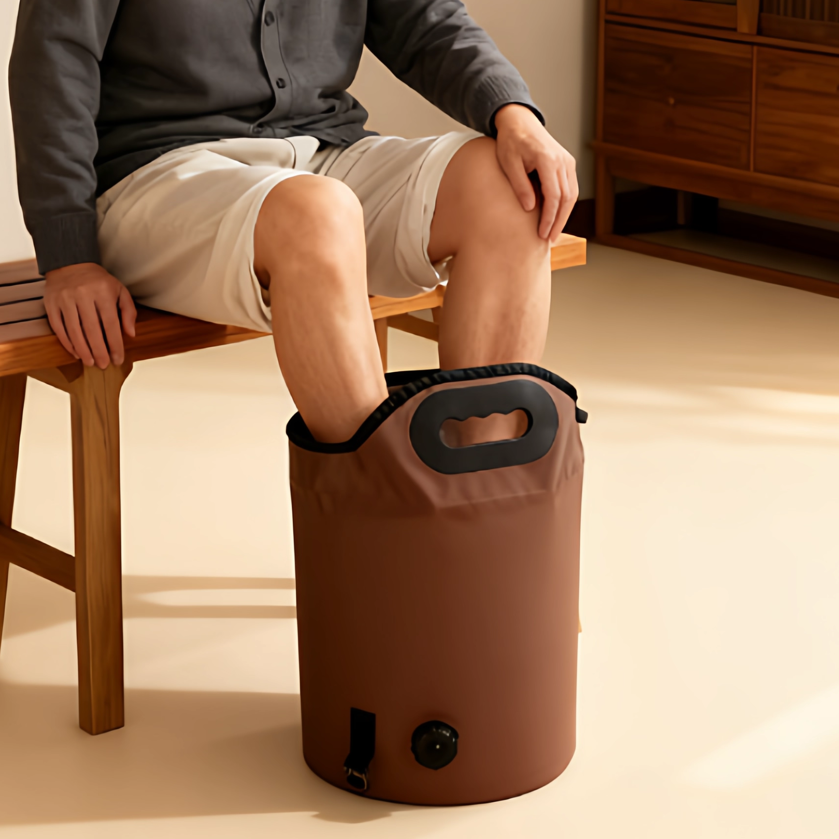 泡脚桶家用保温足浴盆折叠汗蒸水桶袋沐养生足桶袋高深桶泡小腿,淘宝优惠券,粉丝福利购,淘宝优惠卷