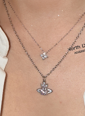 实拍稀缺 淡粉色罗曼蒂克人鱼宝石水滴土星保色项链星球手链