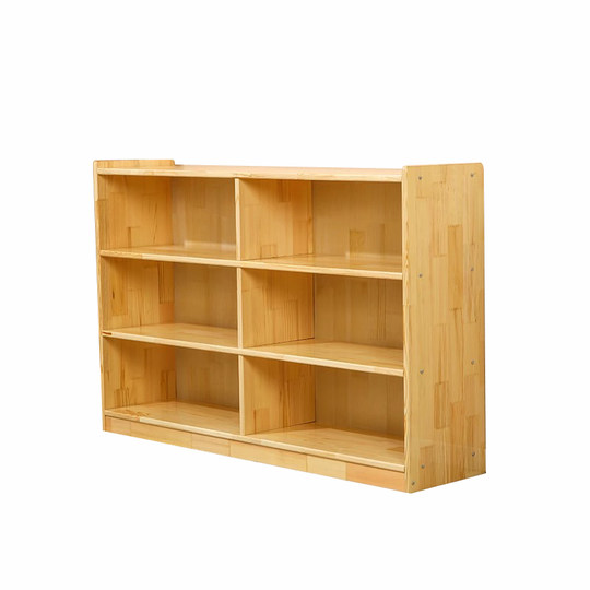 Kindergarten solid wood toy cabinet children's storage shelf log school bag cabinet shoe cabinet bookcase area corner cabinet combination