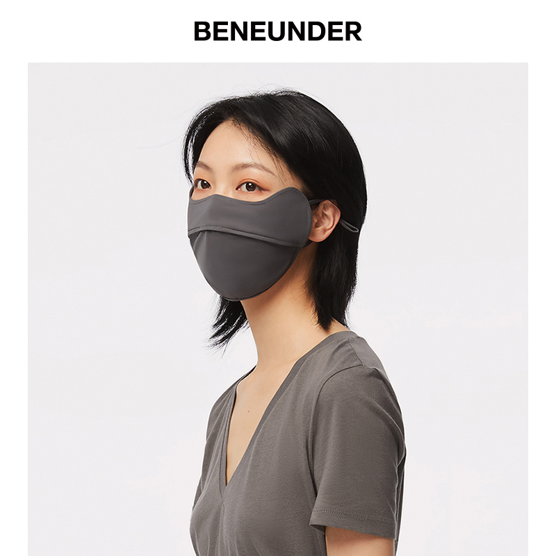 BENEUNDER防晒口罩护眼角紫外线防护面罩全脸遮阳夏季薄款透气女