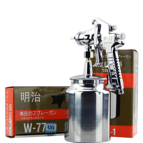 原装明治W-71汽车油漆喷枪上壶下壶家具木器77气动高雾化喷漆枪 - 图3