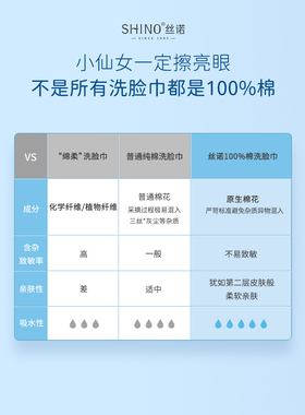 丝诺洗脸巾柔软亲肤不掉絮
