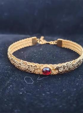 古风女纯银925掐丝手镯