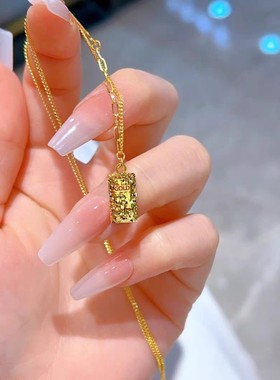 18K金爆闪小金条项链精选