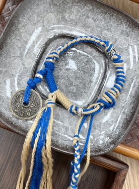 自制手工棉绳国潮手工编织手绳