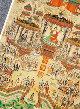 极乐世界庄严图挂画丁观鹏真迹