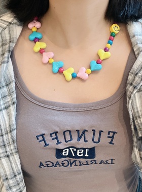 古鳗鱼树脂情侣锁骨链小众设计