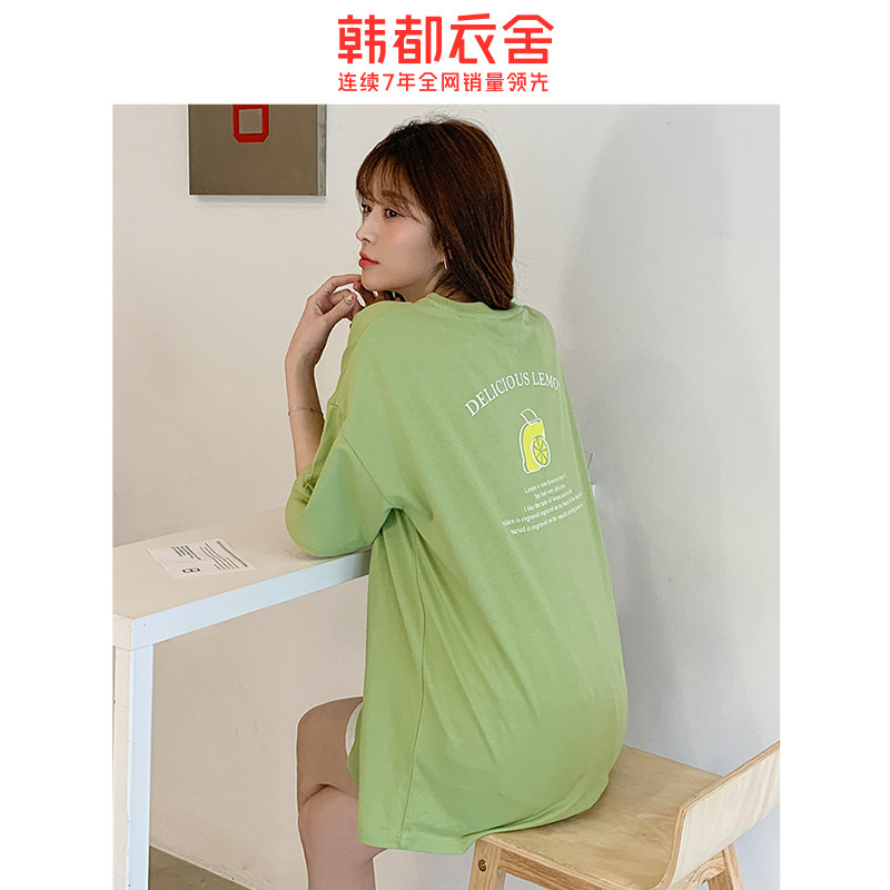 韩都衣舍旗舰店韩版宽松潮ins t恤 韩都衣舍敏丽T恤