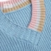 Quần áo handu 2019 xuân mới dành cho nữ phiên bản Hàn Quốc của áo len mỏng khâu áo len nữ lười biếng - Áo len cổ chữ V áo khoác mỏng nữ Áo len cổ chữ V