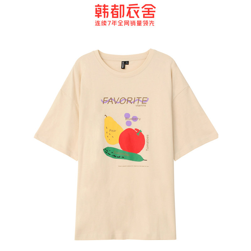韩都衣舍2020夏装新款潮宽松女t恤 韩都衣舍锦鑫通达T恤