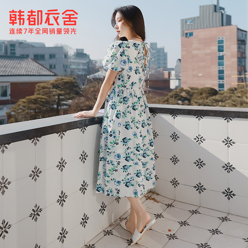 韩都衣舍简约2022夏季新韩版连衣裙 韩都衣舍连衣裙