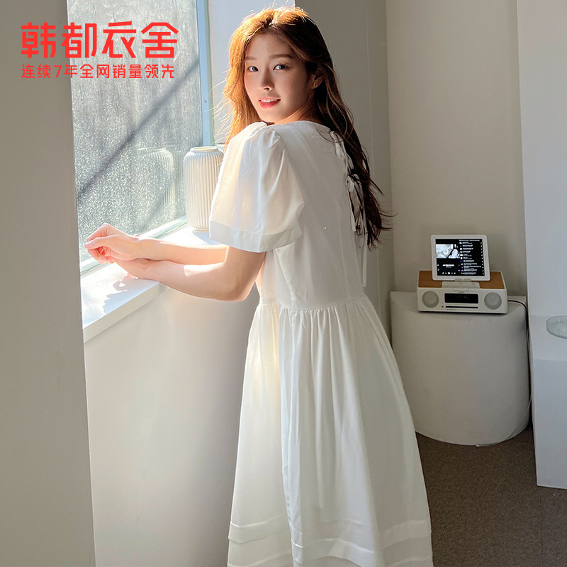韩都衣舍简约2022夏季新韩版连衣裙 韩都衣舍连衣裙