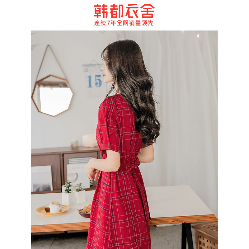 韩都衣舍旗舰店2020韩版夏装连衣裙 韩都衣舍敏丽连衣裙