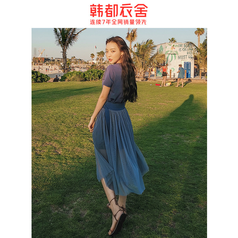 韩都衣舍旗舰店2020夏新款连衣裙 韩都衣舍敏丽连衣裙