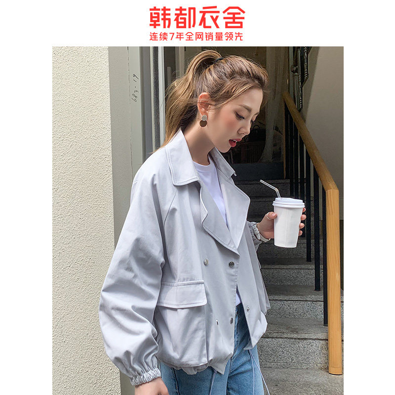 韩都衣舍2020春秋新款韩版学生宽松 韩都衣舍嗒嗒短外套