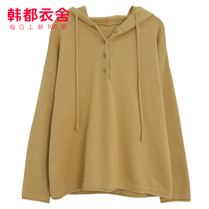  韩都衣舍秀衣莲毛针织衫