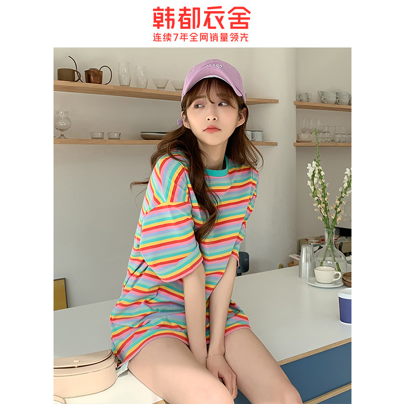 韩都衣舍2020年夏装新款宽松女t恤 韩都衣舍敏丽T恤