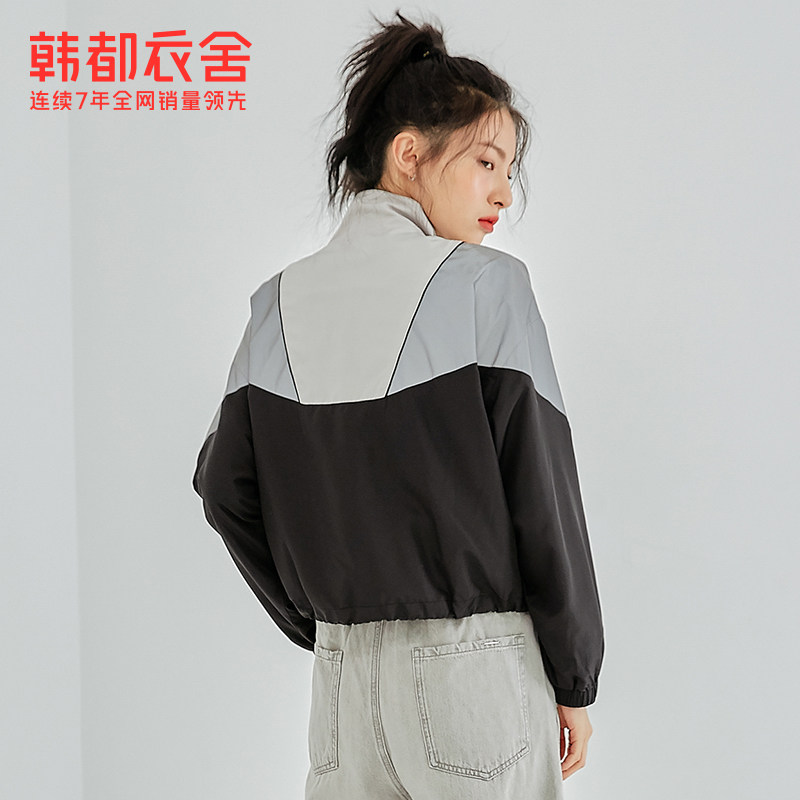 韩都衣舍2020秋装新款宽松翝短外套 韩都衣舍短外套