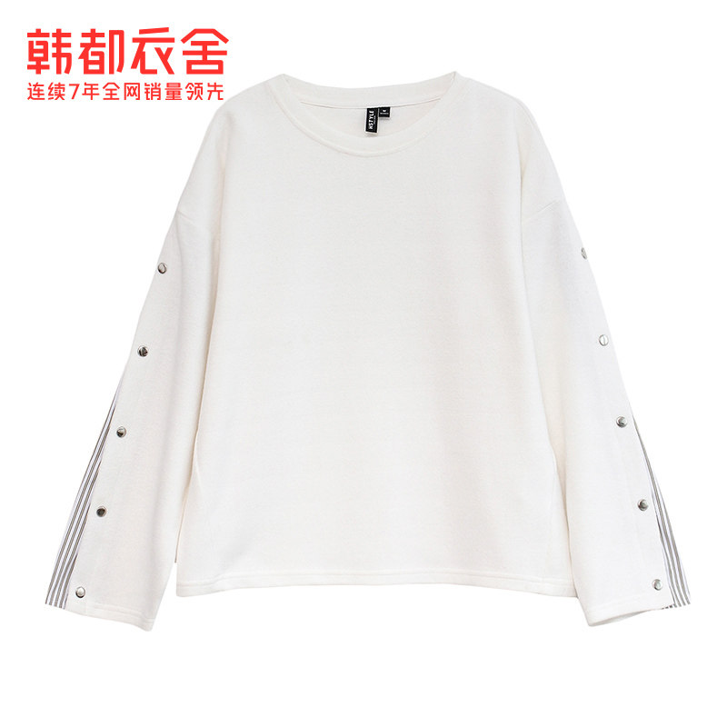 韩都衣舍2020秋装新款韩版宽松卫衣 韩都衣舍敏丽卫衣/绒衫
