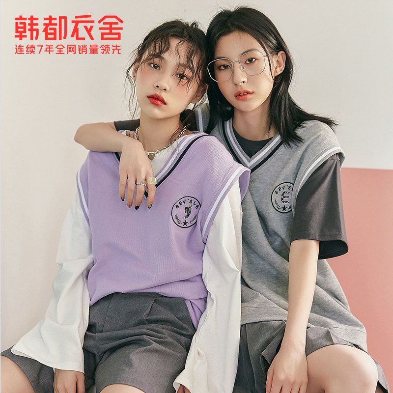 【明星同款】韩都衣舍x时代秋装马甲 韩都衣舍敏丽马夹