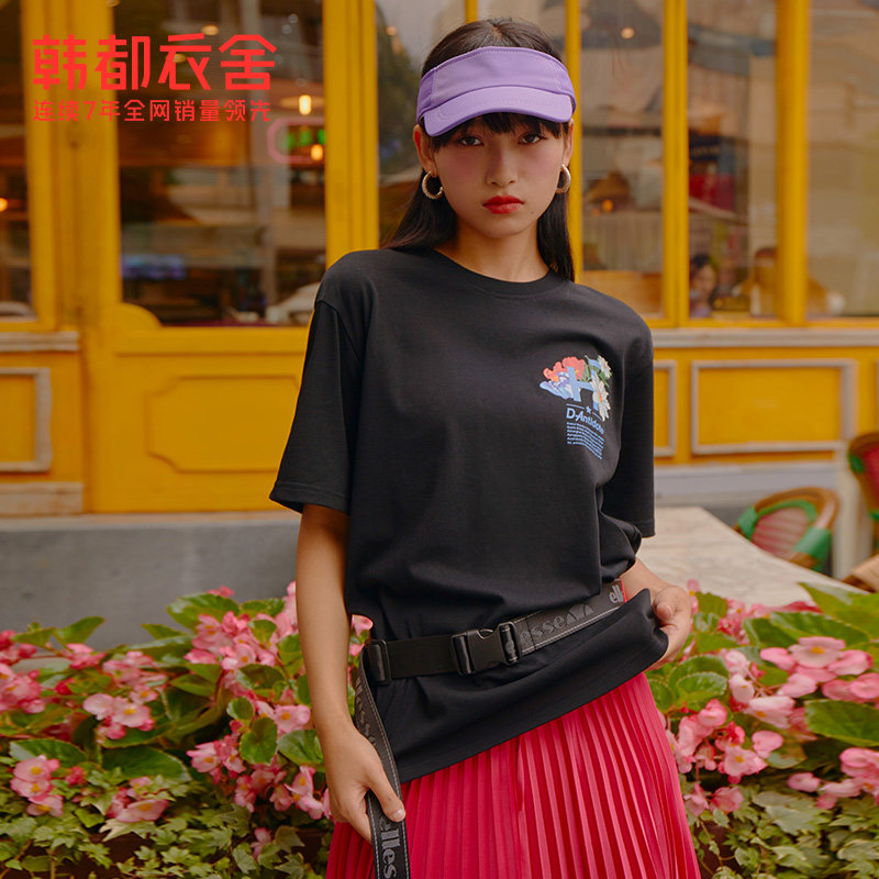 【设计师合作款】韩都衣舍纯棉女t恤 韩都衣舍T恤