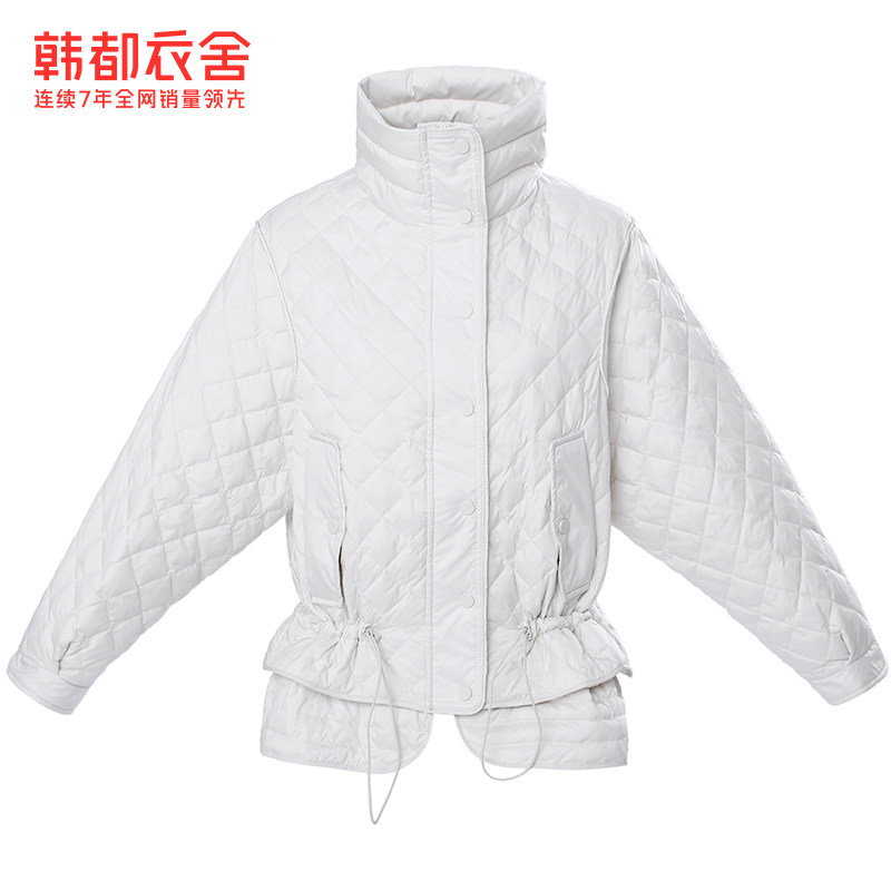 韩都衣舍2021冬装外套保暖显瘦菱格 韩都衣舍羽绒服