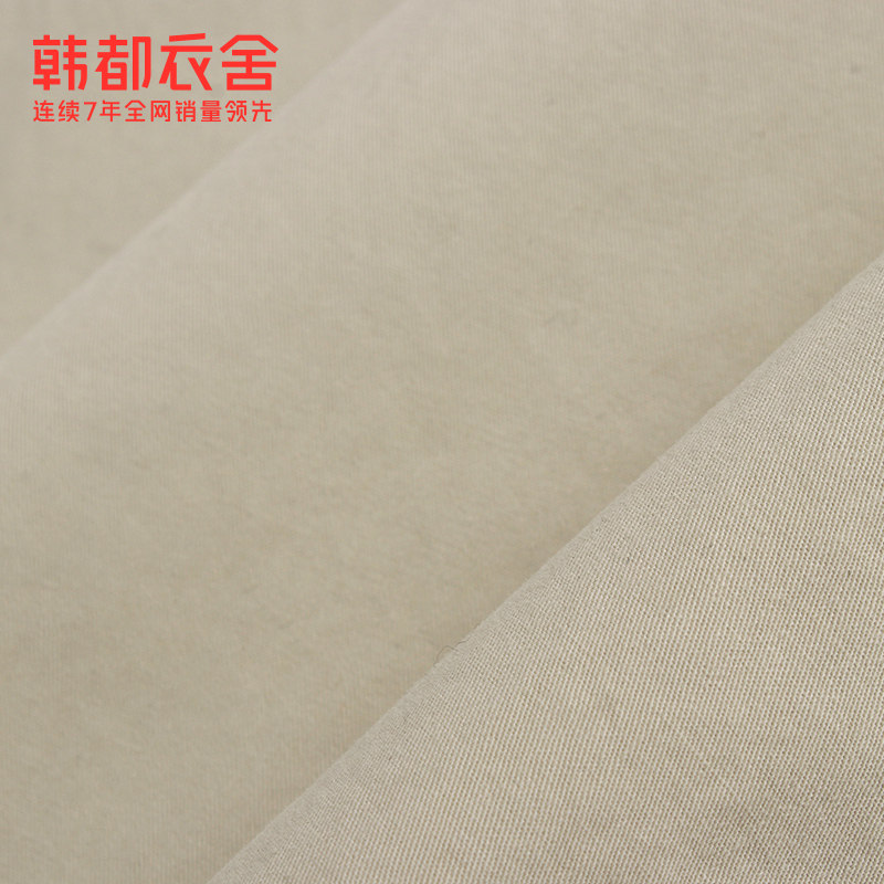 韩都衣舍2022秋冬新款格纹拼接风衣 韩都衣舍风衣