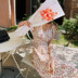 Quần áo Handu 2019 hè mới của phụ nữ ngọt ngào thả lỏng hoa váy váy hoa OK1479 - Váy eo cao 	váy rút dây eo	 Váy eo cao