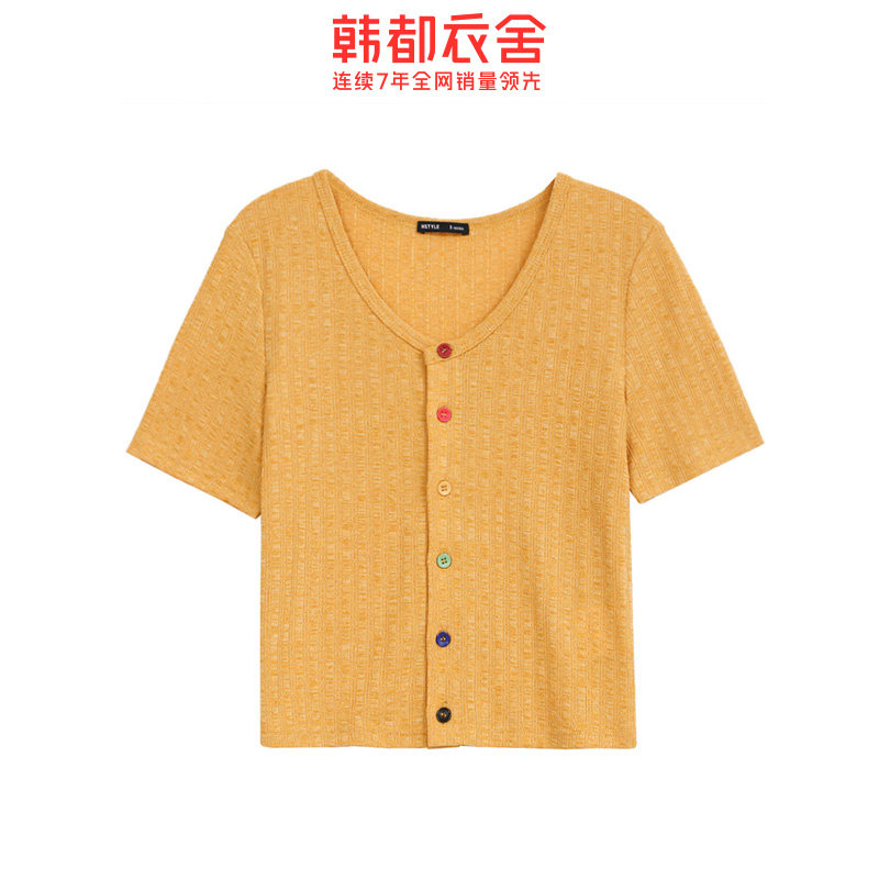 韩都衣舍2020夏装新款潮韩版女t恤 韩都衣舍敏丽T恤