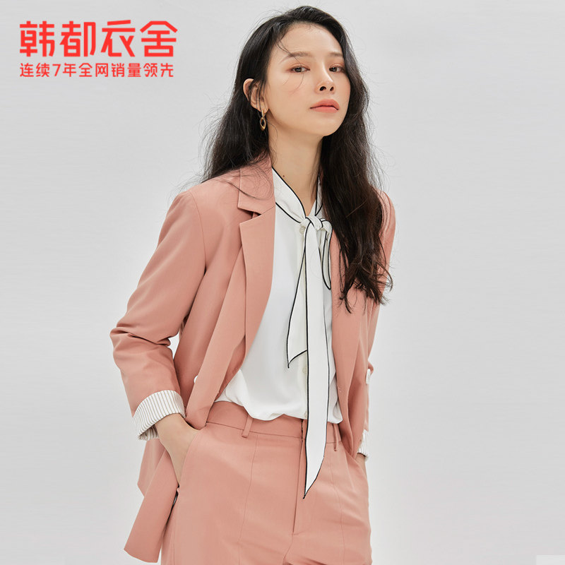 韩都衣舍2020秋季网红爆款休闲西服 韩都衣舍嗒嗒西装